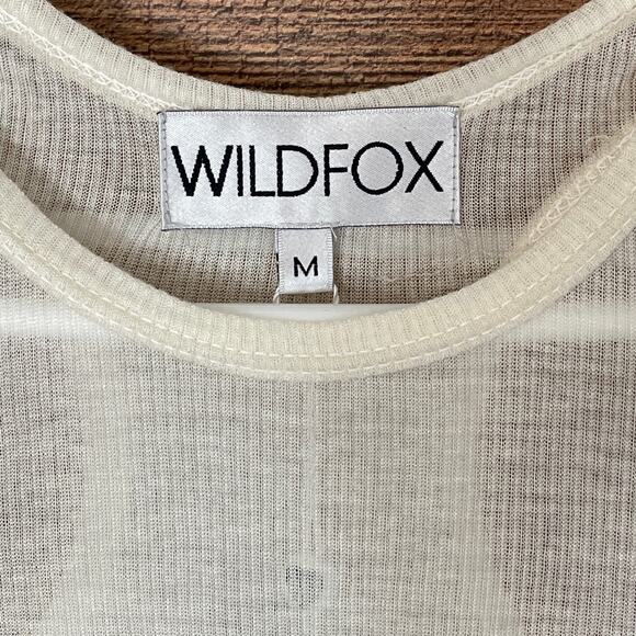 Wildfox My Boyfriend's A Sailor Ivory Racerback Tank Top Size Medium NWT - Picture 3 of 7